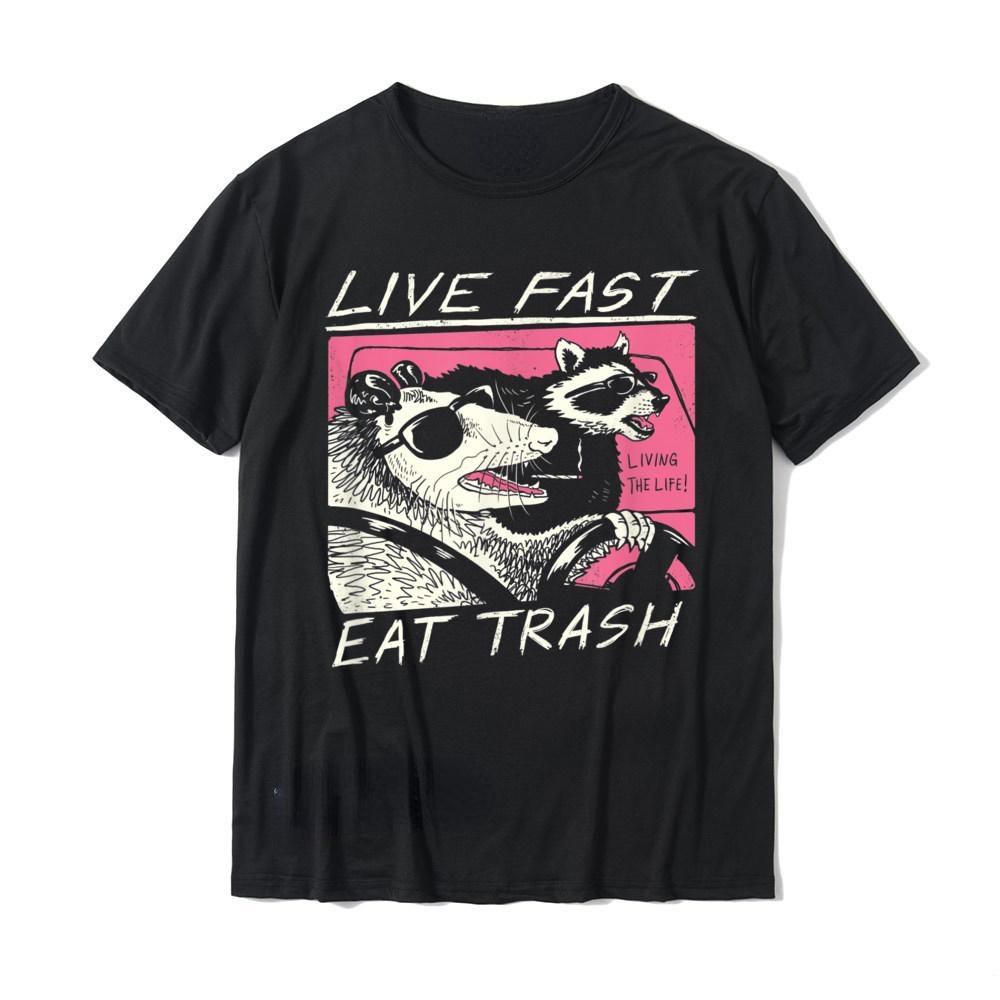 Streetwear Brand T Shirt - Żyj szybko! Jedz śmieci! Mężczyzna T